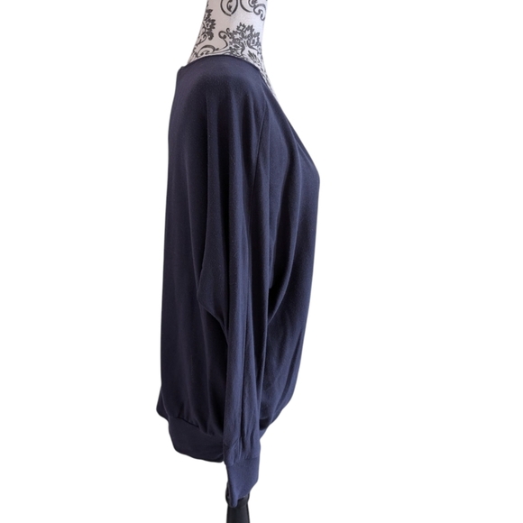 Encircled The Dressy Sweatshirt Heathered Navy Blue Loose Fit Women's size XS - Picture 5 of 12